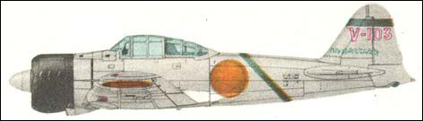 板井三郎的A6M2零战,隶属台南联队,1942年,巴厘岛